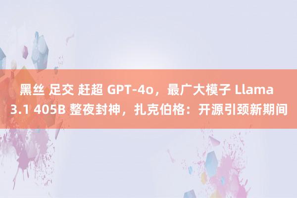 黑丝 足交 赶超 GPT-4o，最广大模子 Llama 3.1 405B 整夜封神，扎克伯格：开源引颈新期间