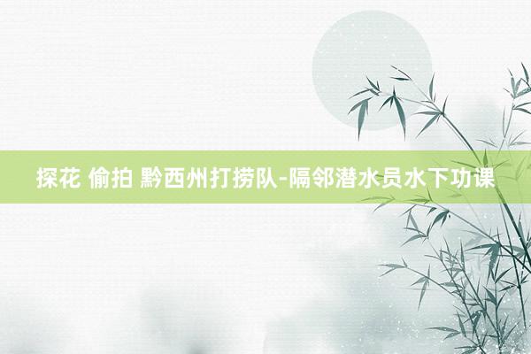 探花 偷拍 黔西州打捞队-隔邻潜水员水下功课